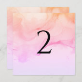 Tischnummer pfirsichrosa (Vorne/Hinten)