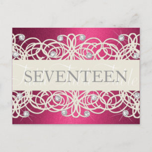 Tischnummer Pink Shimmer und Kristalle