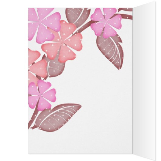 Tischnummer Platzkarten Rosa Blumennote (Innen (Links))