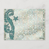 Tischnummer Postcard Beach Wedding Dolphin (Rückseite)