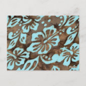 Tischnummer Postcard Beach Wedding Hibiskus Blue (Rückseite)