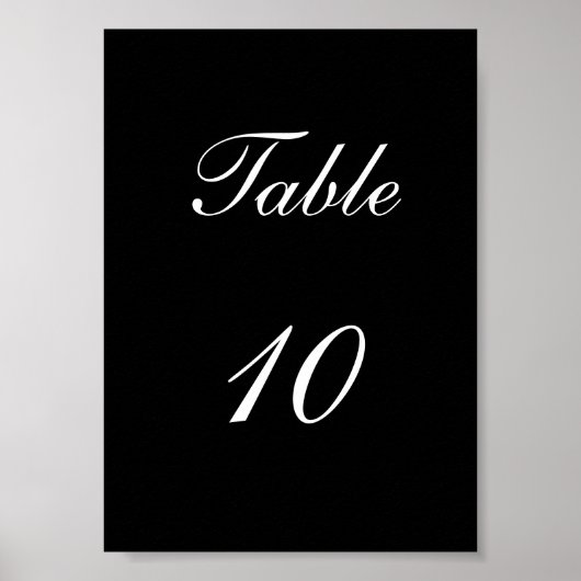 Tischnummer Poster (Vorne)