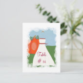 Tischnummer Postkarten, Prinzessin Hochzeit (Stehend Vorderseite)