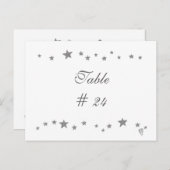 Tischnummer Postkarten, Silbersterngrenze (Vorne/Hinten)