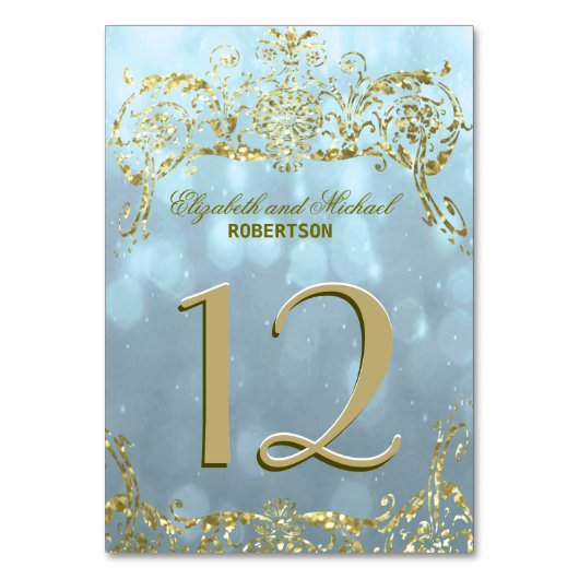 Tischnummer | Princess Blue (Vorderseite)