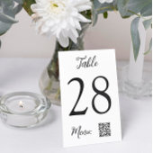 Tischnummer QR Code Menü Hochzeit