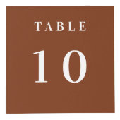 Tischnummer QR-Codeliste Braunes Firmenlogo Würfel (Vorderseite)