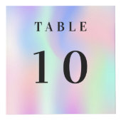 Tischnummer QR Codelmenü Rosa Minze Firmenlogo Würfel (Vorderseite)