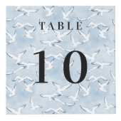 Tischnummer QR-Menü Business-Logo an der Küste Würfel (Vorderseite)