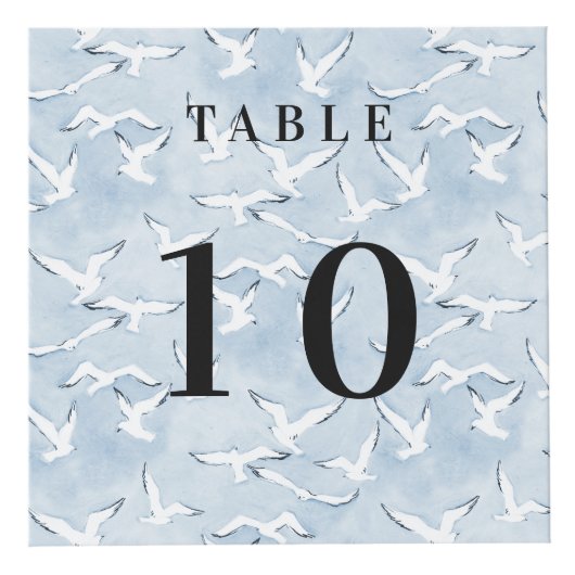 Tischnummer QR-Menü Business-Logo an der Küste Würfel (Vorderseite)