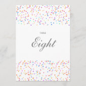 Tischnummer Rainbow Confetti (Rückseite)