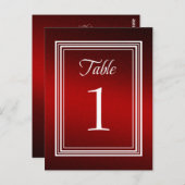 Tischnummer Red Shimmer (Vorne/Hinten)