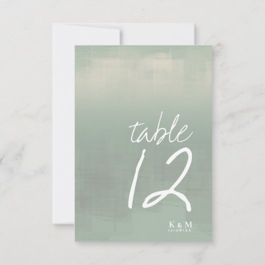 Tischnummer Reflections Sage ID774 (Rückseite)