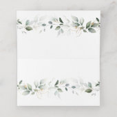 Tischnummer Rosa Floral Airy Grüne Marmor Platzkarte (Innenseite Aufgefaltet)