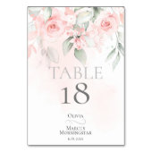 Tischnummer | Rosa Hütte Rose (Rückseite)