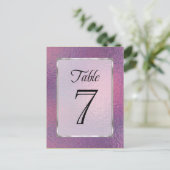 Tischnummer Rosa und Lila Imitate Fohlen (Stehend Vorderseite)