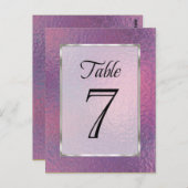 Tischnummer Rosa und Lila Imitate Fohlen (Vorne/Hinten)