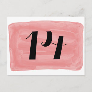 Tischnummer Rotes Wasser Postkarte