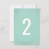 TISCHNUMMER rustikale Mini Konfetti Silberminze (Vorderseite)