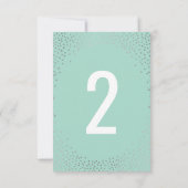 TISCHNUMMER rustikale Mini Konfetti Silberminze (Rückseite)