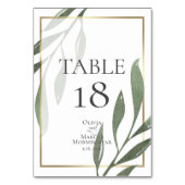 Tischnummer | Sage Green Olive Branch Watercolor (Vorderseite)