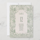 Tischnummer Sage Green William Morris Pimpernel (Vorderseite)