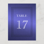 Tischnummer Schlichter Blauer Schimmer (Vorderseite)