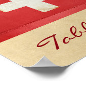 Tischnummer Schweiz Poster (Ecke)