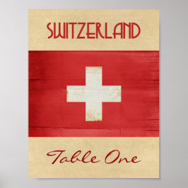 Tischnummer Schweiz Poster