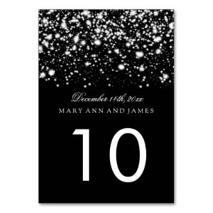 Tischnummer Silver Midnight Glam