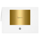 Tischnummer Sitzen Party Card Gold Weiß (Rückseite Horizontal)