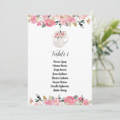 Tischnummer-Sitzkarte Einladung (Stehend Vorderseite)