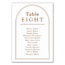 Tischnummer-Sitzkarte Minimaler Bogen Tischnummer