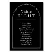 Tischnummer-Sitzkarte Minimaler Bogen Tischnummer (Vorderseite)