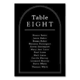 Tischnummer-Sitzkarte Minimaler Bogen Tischnummer