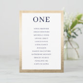 TISCHNUMMER Sitzplatine Seekarte Schwarzes Gold (Stehend Vorderseite)