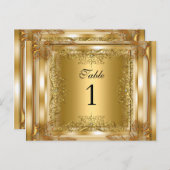 Tischnummer Sitzplätze Platzkarten Gold (Vorne/Hinten)