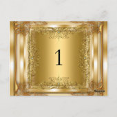 Tischnummer Sitzplätze Platzkarten Gold (Rückseite)