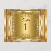 Tischnummer Sitzplätze Platzkarten Gold (Vorderseite)