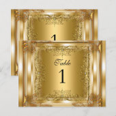 Tischnummer Sitzplatzkarten Gold (Vorne/Hinten)