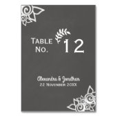 Tischnummer Slate Gray Chalk Style (Vorderseite)