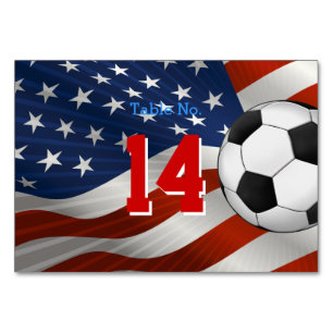 Tischnummer Soccer   USA-Flagge