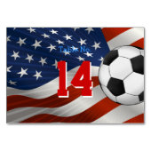 Tischnummer Soccer | USA-Flagge (Vorderseite)