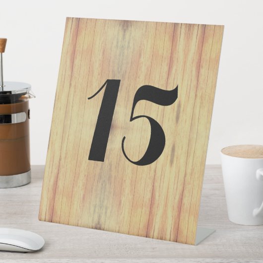 Tischnummer Sockelschild (In Situ)