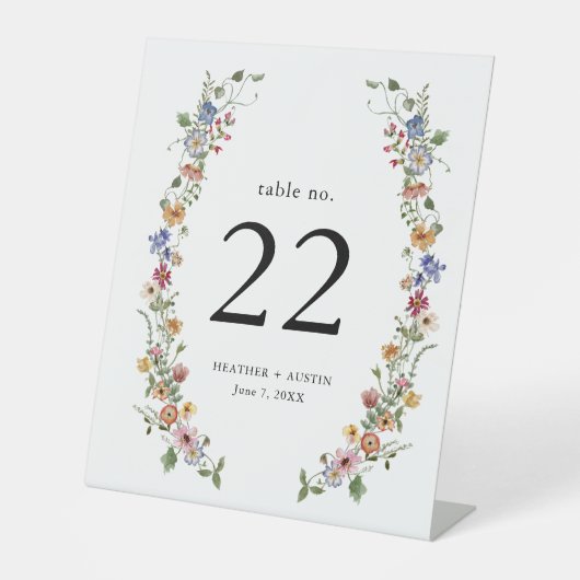 Tischnummer Sockelschild (Vorderseite)