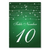 Tischnummer Sparkling Lines Emerald Green (Rückseite)