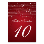 Tischnummer Sparkling Lines Red (Vorderseite)