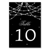 Tischnummer Sparkling String Black (Rückseite)