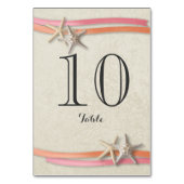Tischnummer Starfish und Ribbon Coral und Pink (Vorderseite)