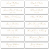 Tischnummer-Stick für Hochzeitgäste der Platzkarte Aufkleber (Vorderseite)